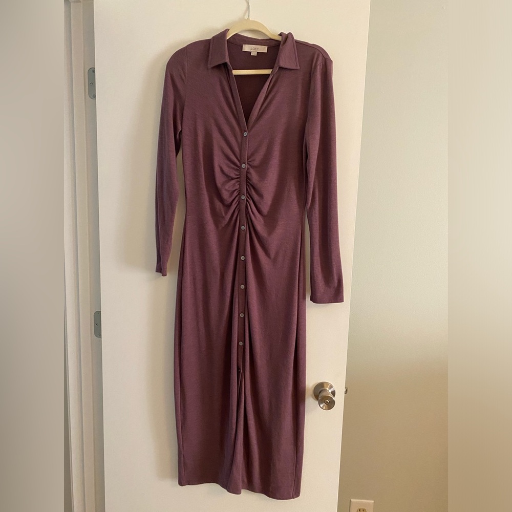Loft Plum Jersey Dress